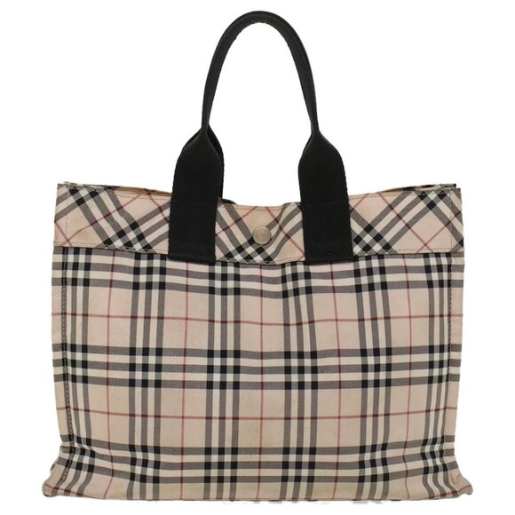 Authentic Burberry Blue Label Nova Check Nylon Tote Bag - Picture 1 of 16